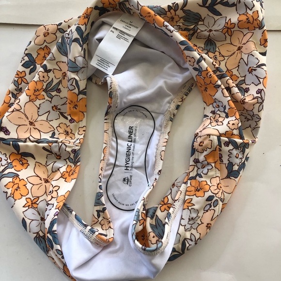 CUPSHE Ditsy Floral knotted Cutout Back Hook Closure High-Waisted Bikini Set M/L - Picture 4 of 16